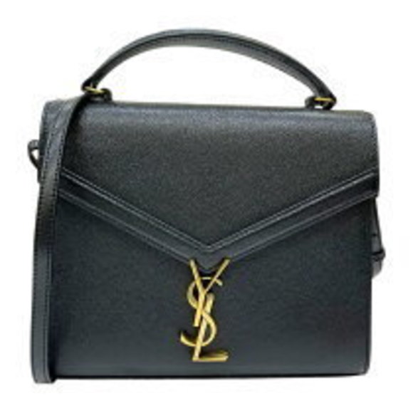 Saint Laurent Handbags - Saint Laurent Cassandra Top Handle Black Calf Leather Handbag